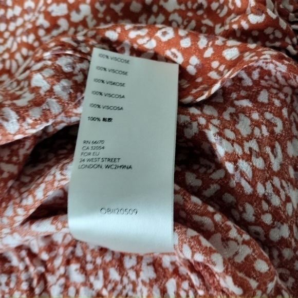 Free People Rust Combo Celia Blouse size S - Picture 10 of 12